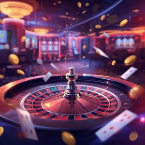 Sảnh casino trực tiếp 39E với bàn baccarat có dealer